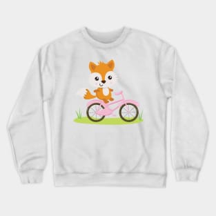 Cute Riding Fox Crewneck Sweatshirt